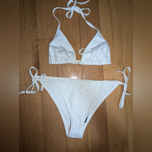 NWT BALMAIN ALL OVER LOGO TRIANGLE BIKINI SET - Picture 4 of 7